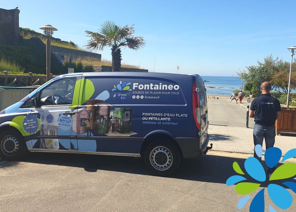 Camion techniciens Fontaineo à Dinard