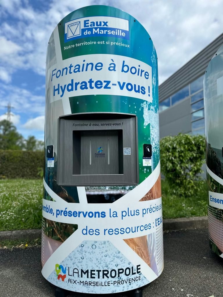 Fotnaine à eau Cascatello pour les Eaux de Marseille